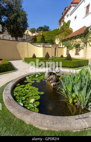 Jardin de Vrtbovska Zahrada, petite ville, Prague, République tchèque Banque D'Images