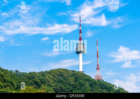 La tour de Namsan, la Corée à Séoul, Corée du Sud Banque D'Images