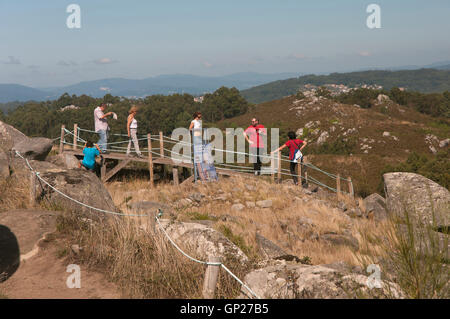 Le Galician-Roman «monte dans le Sanctuaire do Facho' - 3ème siècle, Donon, Pontevedra province, région de Galice, Espagne, Europe Banque D'Images