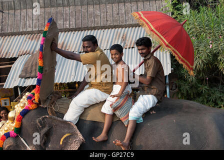 Au festival des éléphants Inde Varkala Kerala Banque D'Images