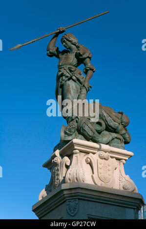 Monument à Maria Pita, La Corogne, une région de Galice, Espagne, Europe Banque D'Images