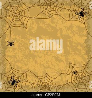 Des araignées et des araignées sur wall background Illustration de Vecteur