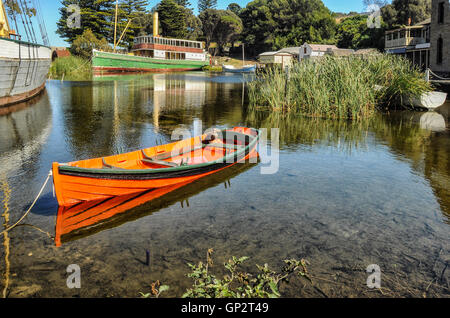 Les canards dans un bateau. Banque D'Images