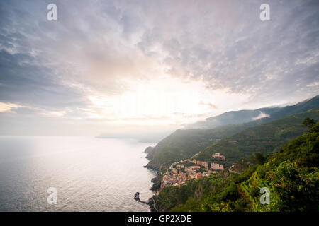 En Italie Ville Riomaggiore Banque D'Images