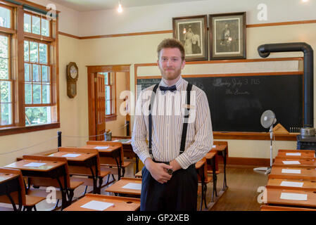 L'École Seaforth, heritage une petite école, Burnaby Village Museum, Burnaby, Colombie-Britannique, Canada Banque D'Images