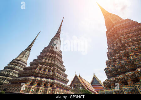 Temple Bouddhique Wat Pho à Bangkok, Thaïlande Banque D'Images