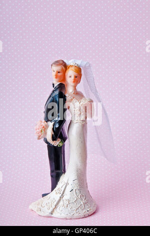 Les rapports hétérosexuels mariés cake topper Banque D'Images