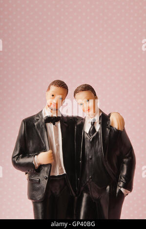 Le mariage gay concept - cake topper Banque D'Images