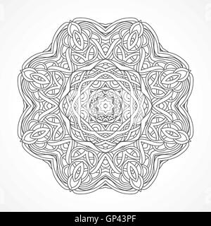 Mandala. Éléments de décoration ethnique indien, l'Islam, motifs arabes Illustration de Vecteur