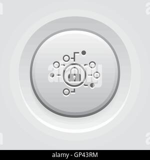 L'icône de la cybersécurité. Modèle plat. Illustration de Vecteur