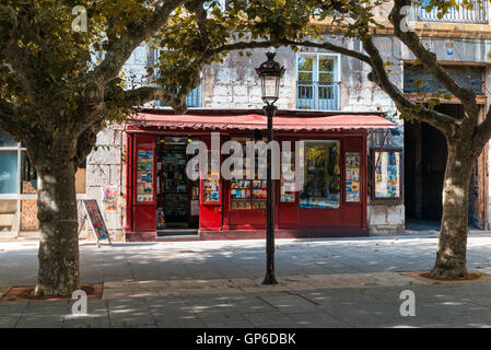 BURGOS, ESPAGNE - 31 août 2016 : Ancienne bibliothèque dans le Paseo del Espolon (Promenade Mall) à Burgos, Espagne Banque D'Images