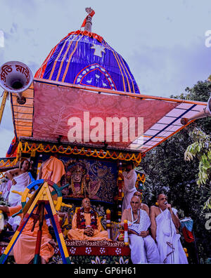 ISKCON, la Société internationale de conscience Krishna, Jagannath Rath Yatra Festival, puri, orissa, inde, asie Banque D'Images