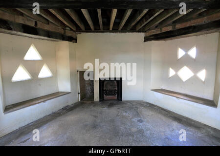 La Folie Lodge triangulaire Rushton, construit en 1592 par Sir Thomas Tresham, Rushton village, Northamptonshire, en Angleterre. Banque D'Images