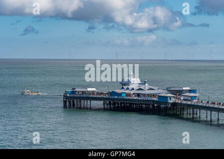 La jetée victorienne de Llandudno. Clwyd au nord du Pays de Galles. Banque D'Images