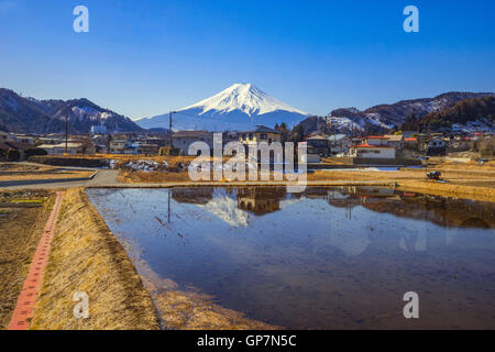 Les villages, le mont Fuji, Japon Banque D'Images