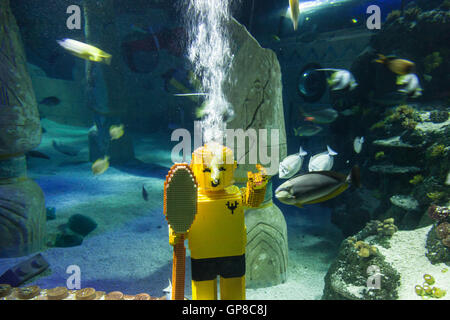 Le plongeur au Lego Legoland Atlantis Banque D'Images