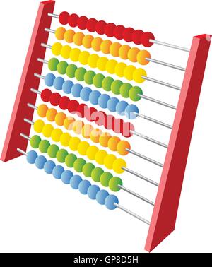 L'icône 3d'Abacus isolé sur fond blanc Illustration de Vecteur