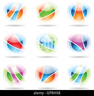 Illustration de l'EPS vectoriel abstract design elements : vibrant, transparent, sphères isolated on white Illustration de Vecteur