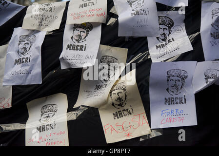 Buenos Aires, Argentine. 2 Sept, 2016. Les syndicats des travailleurs se réunissent à Buenos Aires, Argentine, pour protester contre les licenciements, l'augmentation des impôts et l'inflation. Banque D'Images