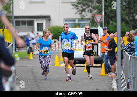 Aberfeldy, Perthshire, Écosse, Royaume-Uni. 3 Septembre, 2016. Coureurs de prendre part à l'Highland Perthshire Marathon. Trois événements ont été disponibles : le marathon, demi-marathon et le temps de cycle du procès. Aberfeldy, Perthshire, Écosse, Royaume-Uni. Credit : Cameron Cormack/Alamy Live News Banque D'Images