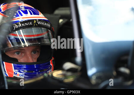 Monza, Italie. 06Th Sep 2016. Formula 1 Grand prix d'Italie, journée de qualification. Honda McLaren MP4-31 &# x2013 ; Jenson Button. Credit : Action Plus Sport/Alamy Live News Banque D'Images