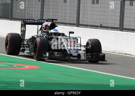 Monza, Italie. 06Th Sep 2016. Formula 1 Grand prix d'Italie, journée de qualification. Honda McLaren MP4-31 &# x2013 ; Fernando Alonso : Action Crédit Plus Sport/Alamy Live News Banque D'Images