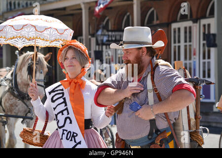 Sacramento, Californie, USA. 3 septembre 2016. De reconstitution historique au cours de l'or du Klondike Days dans Old Sacramento. Le festival se déroule à travers la Fête du travail chaque année Crédit : AlessandraRC/Alamy Live News Banque D'Images