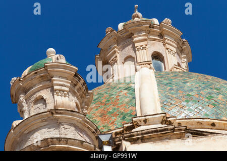 Dôme de San Lorenzo Cathedral, Cathédrale San Lorenzo, Corso Vittorio Emanuele, Trapani, Sicile, Italie Banque D'Images