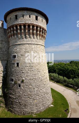 Tour de prisonniers, Château de Brescia, Castello di Brescia, Brescia, Lombardie, Italie Banque D'Images