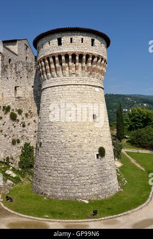 Tour de prisonniers, Château de Brescia, Castello di Brescia, Brescia, Lombardie, Italie Banque D'Images