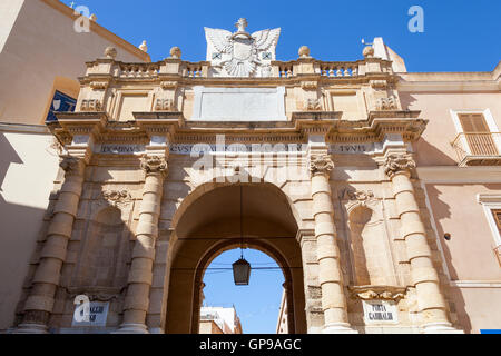 La porte Porta Garibaldi, Garibaldi, Marsala, Sicile, Italie Banque D'Images