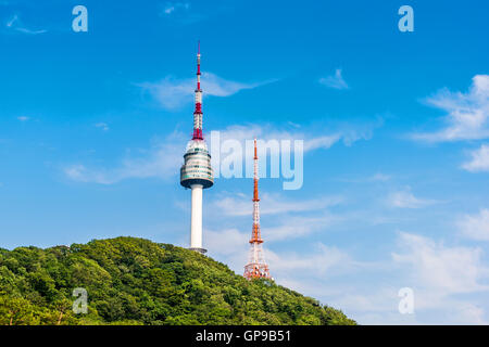 La tour de Namsan, la Corée à Séoul, Corée du Sud. Banque D'Images