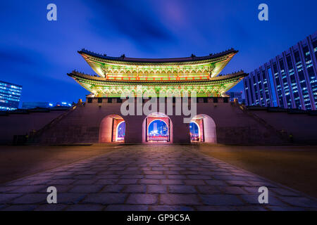 Gyeongbokgung palace à Séoul, Corée. Banque D'Images