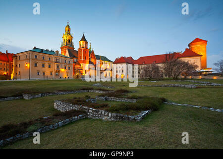 Château Royal de Wawel ville de Cracovie, Pologne. Banque D'Images