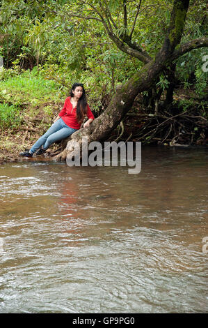 L'image de jeune fille de Mahabaleshwar, Hill Station, New Delhi, Inde Banque D'Images