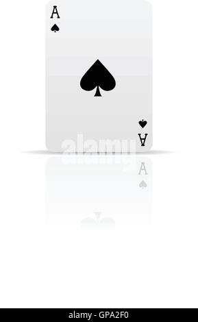 Répondre à spades card isolated on white Illustration de Vecteur