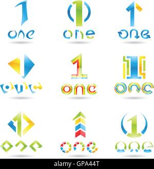 Vector illustration d'icônes pour un nombre isolé sur fond blanc Illustration de Vecteur