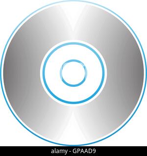 Illustration d'accessoires PC cd dvd disque Blu-Ray isolé sur fond blanc Illustration de Vecteur