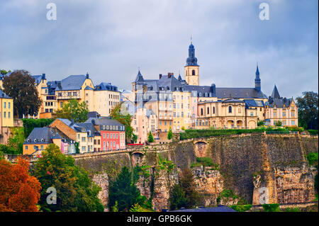 La ville de Luxembourg, sur la vieille ville Banque D'Images
