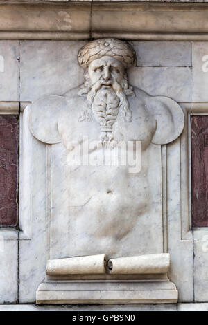 Détail architectural à la Loggia dei Lanzi à Florence, Italie Banque D'Images