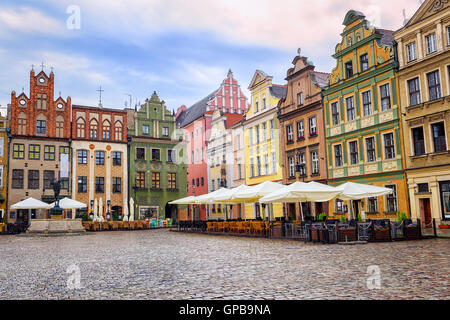 Stary Rynek, la vieille place du marché de Poznan, Pologne Banque D'Images