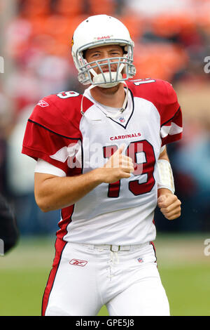 Nov 20, 2011 ; San Francisco, CA, USA ; Arizona Cardinals quarterback John Skelton (19) se réchauffe avant le match contre les san Francisco 49ers à candlestick park de san francisco. défait 23-7 de l'Arizona. Banque D'Images