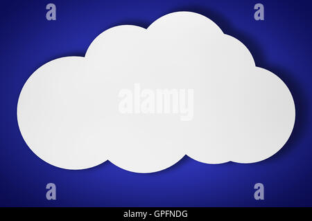 Nuage 3d sur un fond bleu Banque D'Images