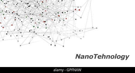 3d illustration d'un symbole de la nanotechnologie sur fond blanc Banque D'Images