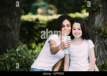 Mère et fille Banque D'Images