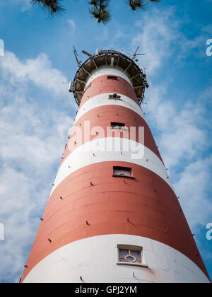 Le phare sur l'île d'Ameland Banque D'Images