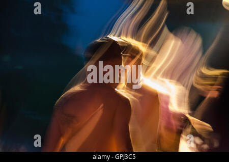 Mouvement de nuit et débit de la faire glisser en dehors de la scène d'artistes NYC club Downlow à Glastonbury Festival 2016 Banque D'Images