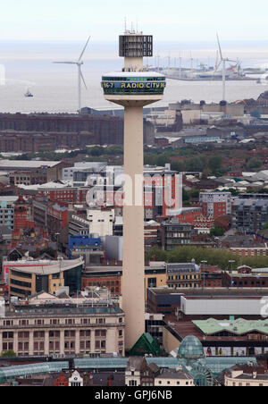 St.John's Beacon (Radio City), Liverpool, Angleterre, Europe Banque D'Images