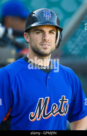 Le 15 juillet 2010, San Francisco, CA, USA ; New York Mets de troisième but David Wright (5) avant le match contre les Giants de San Francisco à AT&T Park. San Francisco New York défait 2-0. Banque D'Images