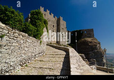 Château médiéval de Vénus à Erice, Sicile, Italie Banque D'Images